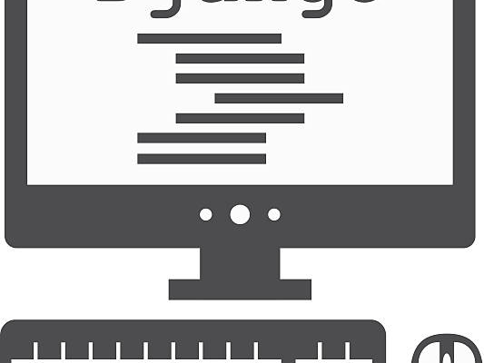 Computer illustration with django lettering