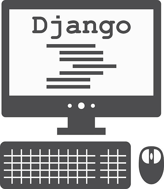 Computer illustration with django lettering