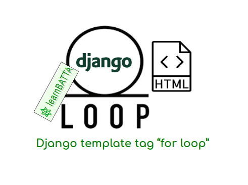 Illustration with inscription Django for Loop